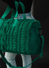 Load image into Gallery viewer, Kelly Green Cable Knit Duffel
