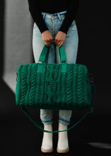 Load image into Gallery viewer, Kelly Green Cable Knit Duffel
