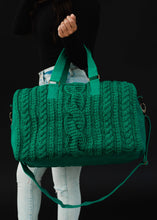 Load image into Gallery viewer, Kelly Green Cable Knit Duffel
