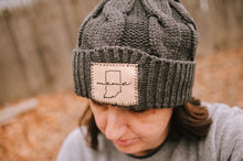 Load image into Gallery viewer, Hoosier Mama Winter Toboggan Hat Charcoal
