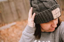 Load image into Gallery viewer, Hoosier Mama Winter Toboggan Hat Charcoal
