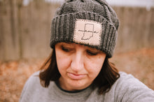 Load image into Gallery viewer, Hoosier Mama Winter Toboggan Hat Charcoal
