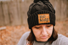 Load image into Gallery viewer, Be Kind Toboggan Winter Hat Black
