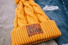 Load image into Gallery viewer, Be Kind Toboggan Winter Hat Mustard
