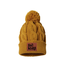 Load image into Gallery viewer, Be Kind Toboggan Winter Hat Mustard
