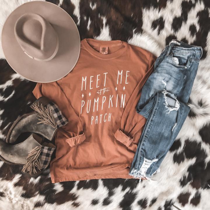 Meet Me at the Pumpkin Patch Long Sleeve Graphic Tee